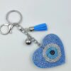 Wholesale Red Rhinestone Devil Eye Heart Keychain Tassel Bag Charm Wedding Favor Decorative Accessory