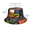 Wholesale Double Sided Beer Print Bucket Hat Sun Protection Casual Fashion Accessory