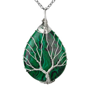 Malachite water drop (large size 3x4cm) (synthetic)
