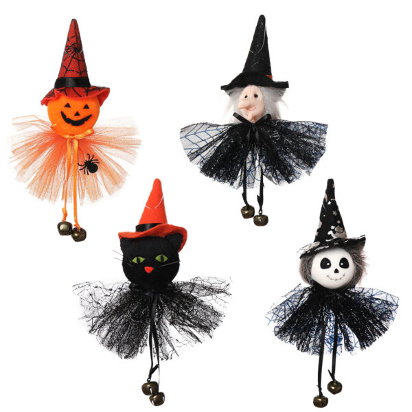 Wholesale Halloween Cloth Pendant Decor - Pumpkin Ghost Witch Black Cat Hanging Ornaments for Party Decoration, Gift, Boutique Resale