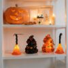 Wholesale Halloween Witch Broom Light Plastic Electronic Candle Party Decor Accent