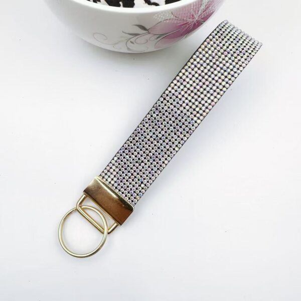 Wholesale Rhinestone Wristlet Keychain Aluminum Alloy Fashion Bag Charm Wedding Gift