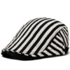 Wholesale Chic Cotton Linen Plaid Beret Hat Unisex Summer Sunshade Cap