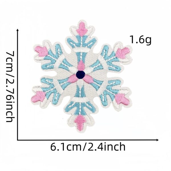 Wholesale Snowflake Embroidered Patch – Decorative Applique for Clothing and DIY Crafts