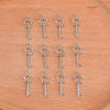 Wholesale Alloy White Gold Tone Five Pointed Star Key Pendant DIY Jewelry Accessory for Party Resale