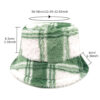 Wholesale Plaid Plush Bucket Hat Winter Chic Fashion Accessory Gift for Women