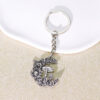 Wholesale Witchy Nature Mushroom Moon Keychain Pendant Vintage Silver Metal Boutique Bag Charm