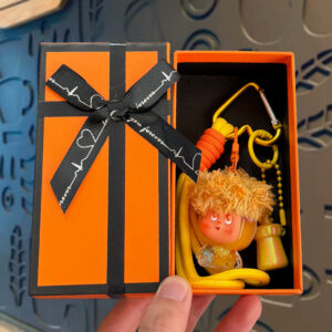 Oil-infused Milk Beans with Afro Hairstyle - Yellow + (Orange Gift Box)