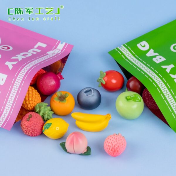 Wholesale Resin Fruit Figurines Blind Bag for DIY Crafts and Home Decor