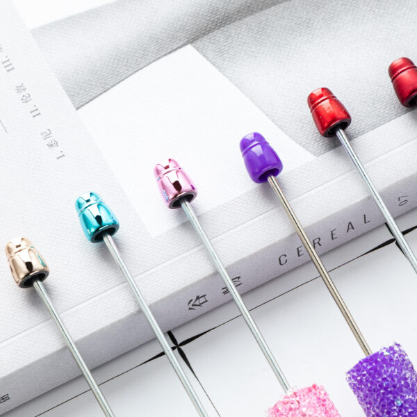 Wholesale DIY Sugar Bead Spinning Pen with Gold Gradient Rhinestone Decorative Office Gift
