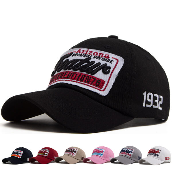 Wholesale Cotton Baseball Cap Embroidery Letter Patch Decorative Sun Protection Hat for Outdoor Sports