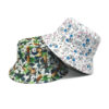 Wholesale Fashion Smile and Sunflower Pattern Fisherman Hat for Summer Outdoor Sun Protection