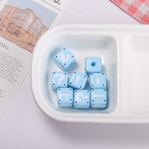 Purple greeting building blocks