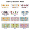 Wholesale 8pcs Dynamic Energetic Character 3oz Tumbler Stickers Wrap OLY Exclusive