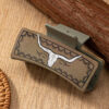 Wholesale Trendy Western Cow Print Acrylic Hair Claw Clip for Women Fashion Hair Accessory Resale