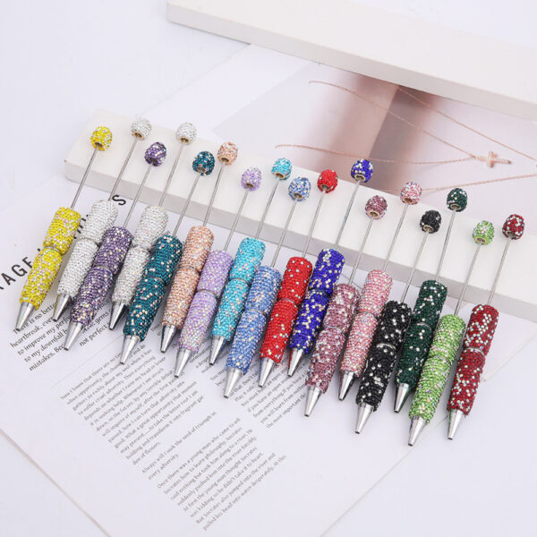 oly-b6a37d91542f6253a23bb8878acdc5bb Wholesale AB Full Diamond Beaded Ballpoint Pen Fashion Jewelry Accessory Gift Writing Tool