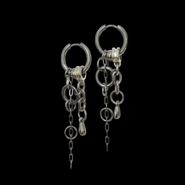 oly-b6b9e7686208a6776260ed65b9f053b2 Wholesale Punk Gothic Chain Tassel Earrings Fashion Accessory Boutique Resale