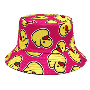 Wholesale Little Yellow Duck Pattern Bucket Hat Stylish Sun Protection Hat for Women Casual Daily Wear