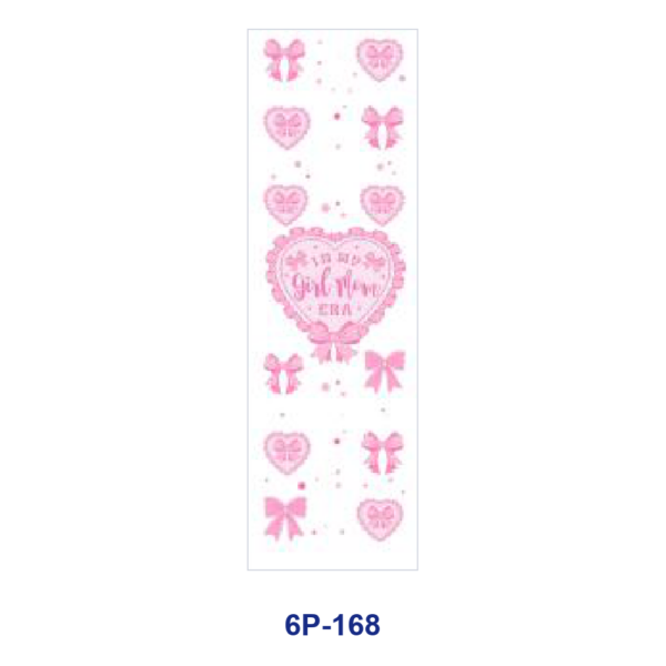 Wholesale 2/8/16pcs UV DTF Stickers Pink Bow Heart Rainbow Mama Mini Coquette Print Pen and Bookmark Stickers