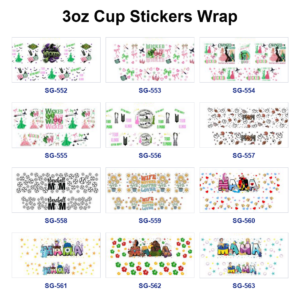 Wholesale 8pcs Lovely Little Witch 3oz Cup Stickers Wrap OLY Exclusive