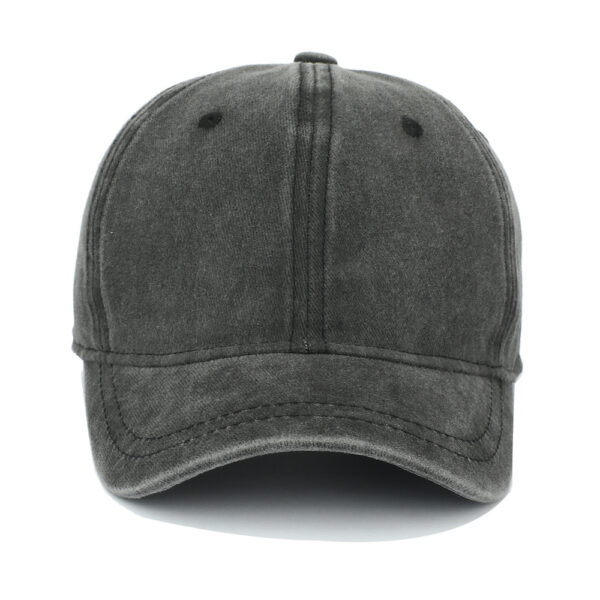 oly-b6eaca9027235eb1d34ad44a6aca0b17 Wholesale Retro Equestrian Style Short Brim Baseball Cap Washed Solid Black Boutique Resale