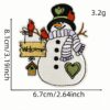 Wholesale Trendy Cartoon Snowman Embroidery Patch Heat Melt Back Adhesive for Clothing Bags Boutique Resale