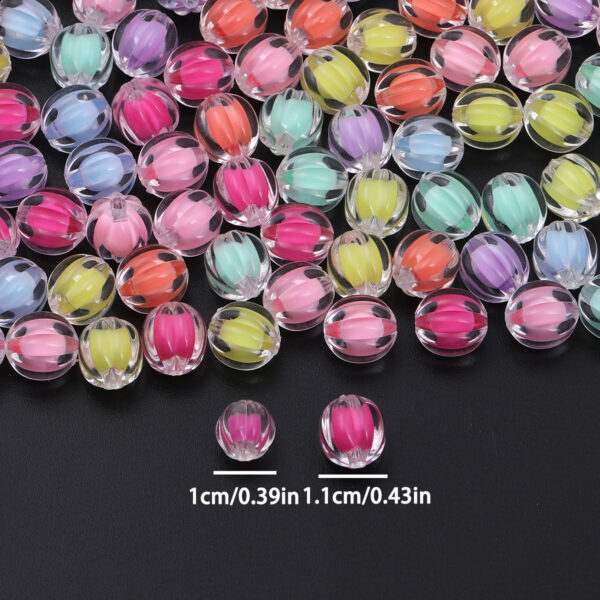 oly-b70091fee277d2f3c71e40409e5e4fac Wholesale Transparent Pumpkin Acrylic Beads with Inner Color for Jewelry Making DIY Crafts