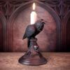 Wholesale Gothic Halloween Owl Candlestick Table Top Decorative Resin Craft Ornament for Party Gift Resale