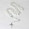 oly-b7075cd1ff966015de4cb099c661a22a Wholesale Modern Gold Cross Necklace with Pearl Pendant and Ball Chain Boutique Resale