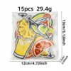 Wholesale Fruit Lemon Juice Embroidered Patch DIY Clothing Decorative Sticker Trendy Gift