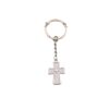 Wholesale Metal Double Cross Pendant Keychain, Korean Style Fashion Accessory for Bags and Car Keys