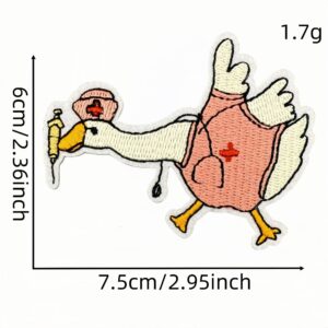 Cartoon funny goose cloth sticker 4 #