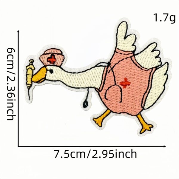 Wholesale Humorous Goose Embroidered Patch Decorative Accent for Clothing and Bags