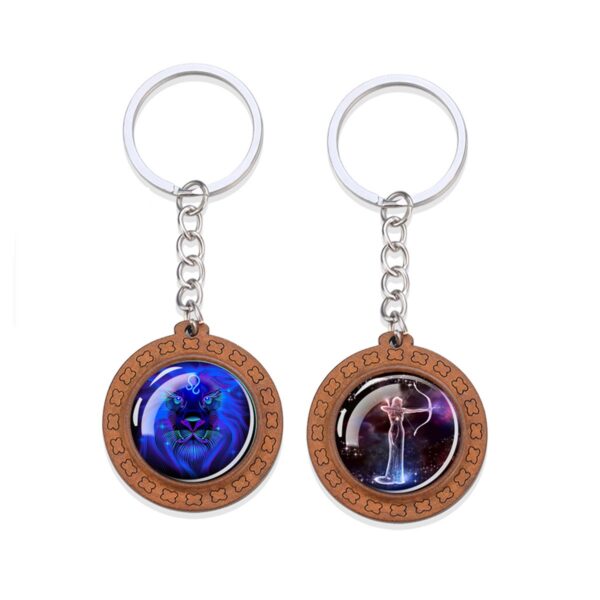 Wholesale Retro Zodiac Keychain Trendy Car Key Accessory for Gift or Resale