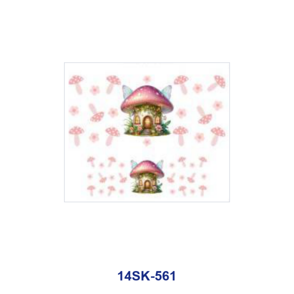 oly-b73ccd22a6e522e19394e74d65c11c29 Wholesale 2/4/8pcs Fantasy Fairy Mushroom Cottage Print Mini Cup Keychain Sticker