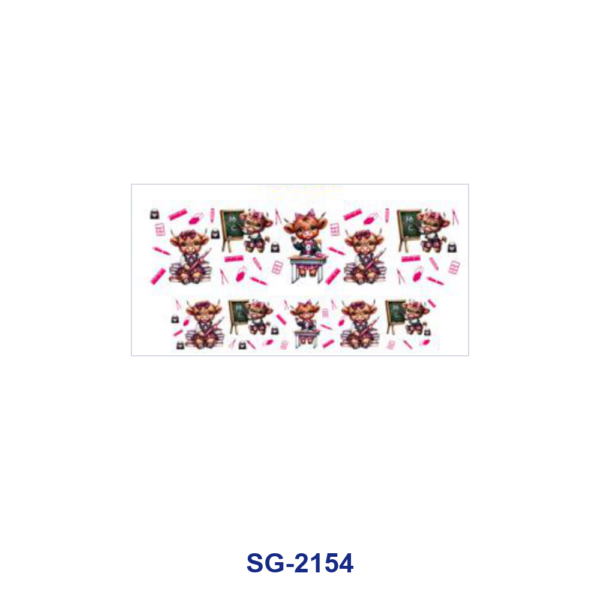 Wholesale 8pcs Mixed Cartoon Cowgirl Cute Girl Music Note Print 3oz Cup Stickers Wrap