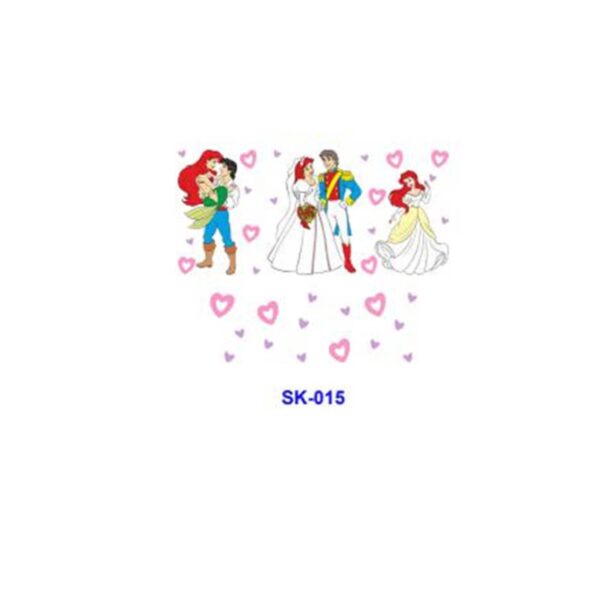 Wholesale 8pcs Watercolor Fairytale Maiden Heart Snow Rose Bow Mixed Decor Mini Cup Keychain Sticker OLY Exclusive