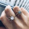 oly-b764f2cb730b57cfab8a0496dbff47d4 Wholesale Women's Gold Sun & Star Ring Alloy Jewelry Gift Accessory