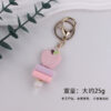 oly-b76a324c5cb31cb1c3f24f06e05eeeec Wholesale Trendy Book Silicone Keychain Handmade Beaded Purple Heart Charm Resale Gift