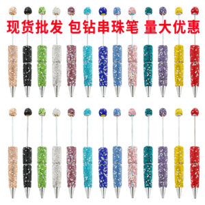 oly-b7768253dccb6000a59d235a447e7d40 Wholesale DIY Rhinestone Beaded Pen Multi Color Plastic Ballpoint for Gift Office