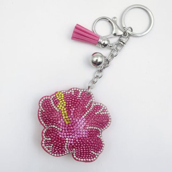Wholesale Rhinestone Flower Keychain Trendy Car Key Accessory Gift