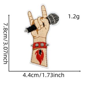 Music skull series cloth stickers 10#