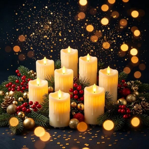 Wholesale Flameless Flickering LED Candle Lamp Plastic Beige Rechargeable for Holiday Party Home Decorative Accent