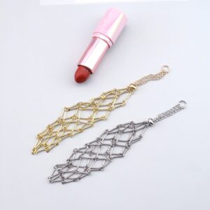 Wholesale Stainless Steel Net Bag Keychain for Lipstick  Bag Trendy Fashion Accessory Boutique Resale