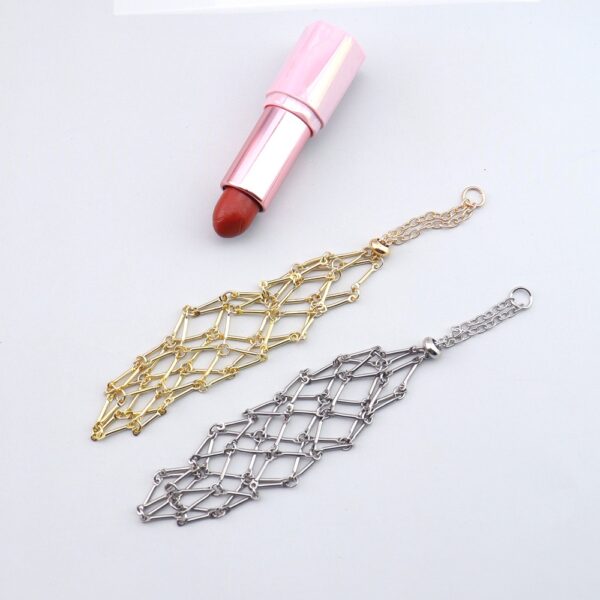 oly-b7c0f5dd015e478d4bdcfd5548710305 Wholesale Stainless Steel Net Bag Keychain for Lipstick Bag Trendy Fashion Accessory Boutique Resale