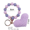 oly-b7d25fb4125bb79df6e964f81ab6ec5d Wholesale Cartoon Heart Silicone Wrist Bracelet Keychain Fashion Accessory Gift