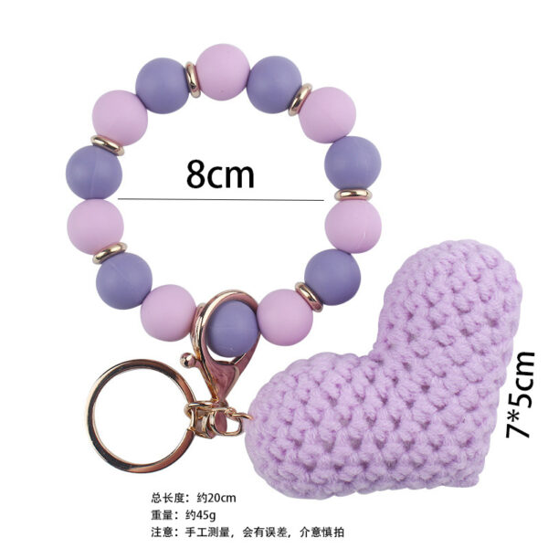 oly-b7d25fb4125bb79df6e964f81ab6ec5d Wholesale Cartoon Heart Silicone Wrist Bracelet Keychain Fashion Accessory Gift