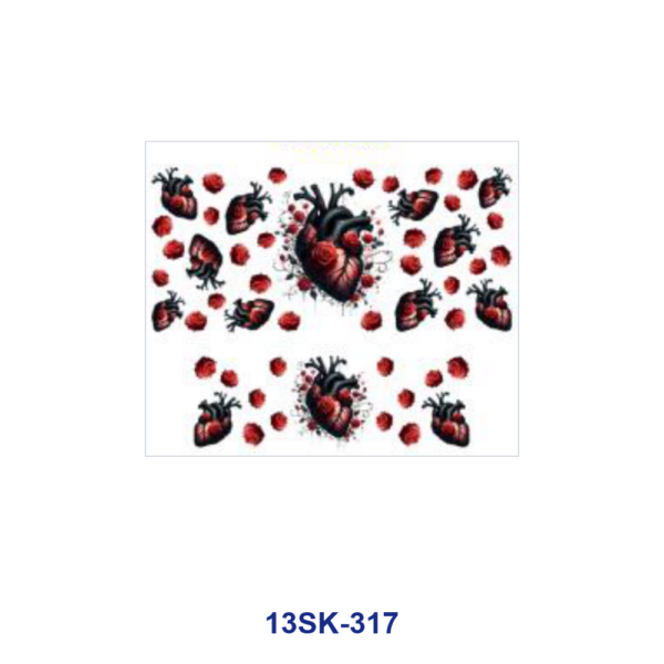 Wholesale 8pcs Gothic Heart Rose Mini Cup Keychain Sticker
