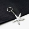Wholesale Nautical Starfish Keychain Pendant Retro Ocean Themed Zinc Alloy Fashion Accessory for Keys, Bags,