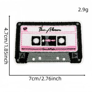 Cartoon black and pink fabric applique 21#